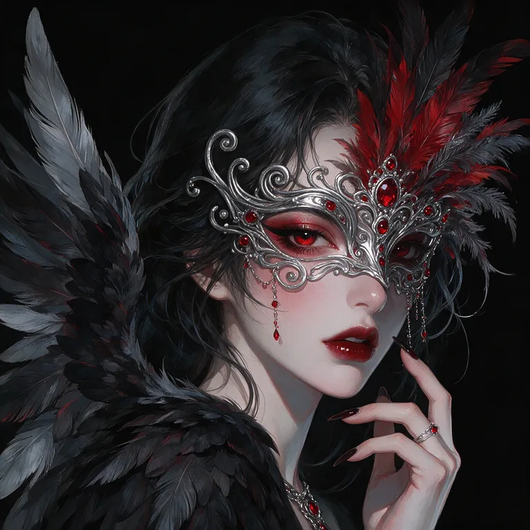 girl with mask, image 1 of 1