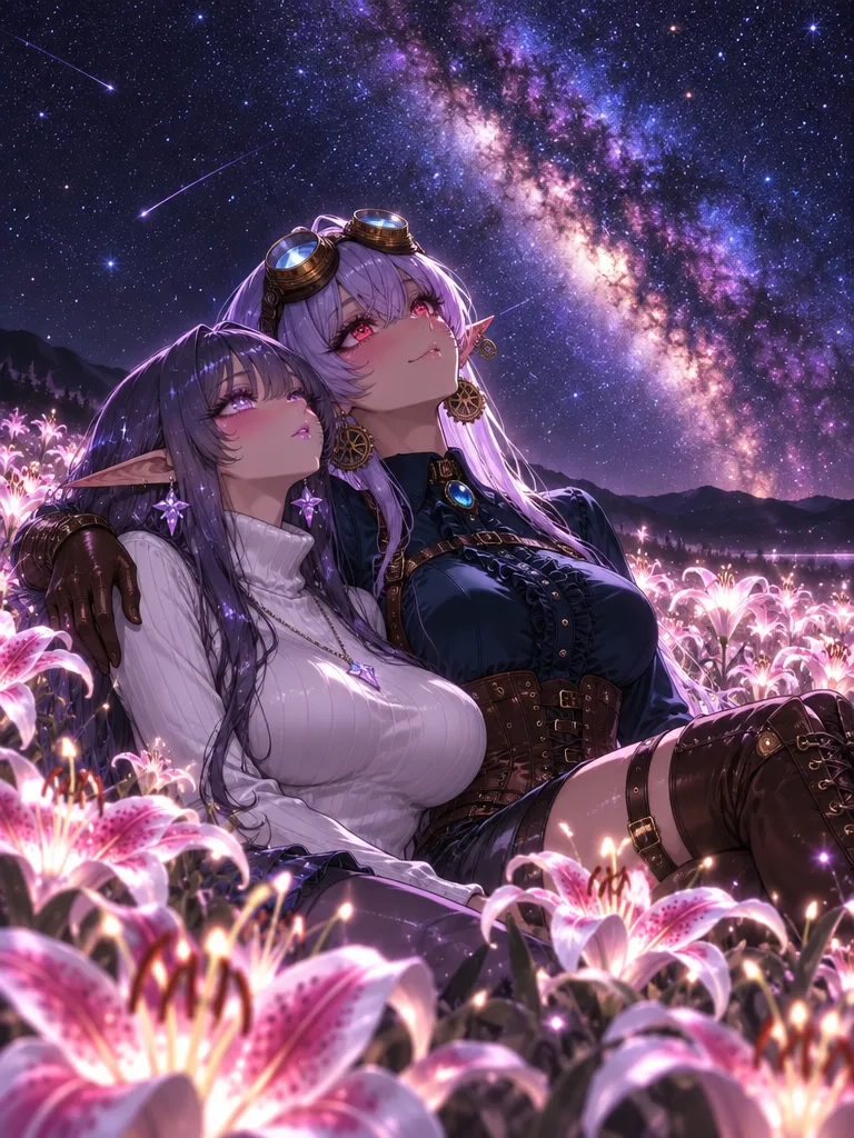 Lilith and Violet Stargazing, image 1 of 1