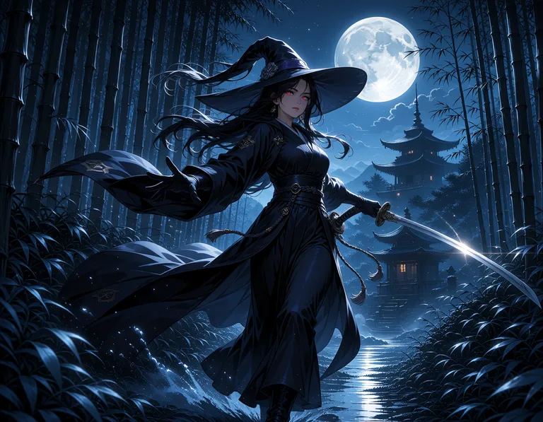 Mysterious female swordswoman, image 1 of 1