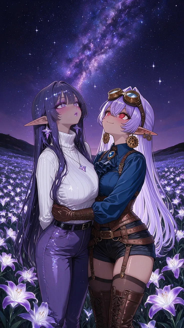 Stargazing Lilith and Violet, image 1 of 2